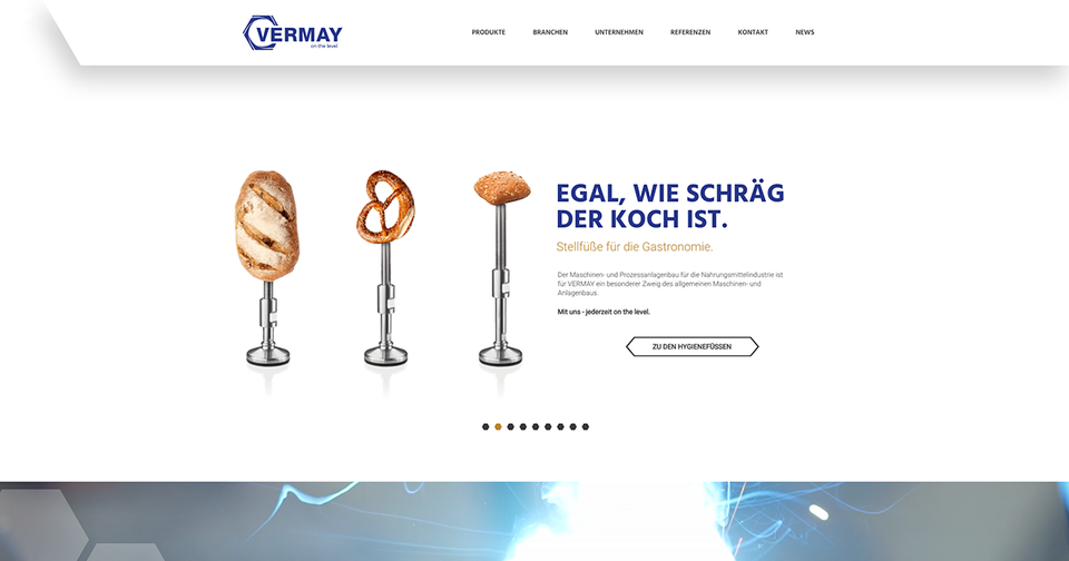 Screenshot von unsere Homepage